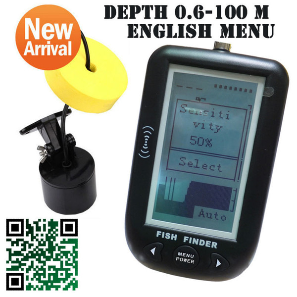 Portable English Wired Fish Finder Echo Sounder for Fishing Alarm Electronic Bite Signal Depth Sensor Boat Sonar Box Fishfinder