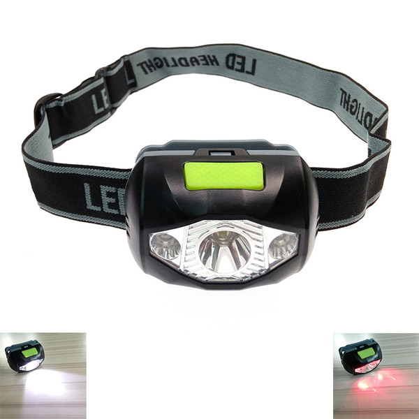 3W Mini Led Headlamp 3-Mode Portable Front Light 3 Leds Bulbs Torch Headlight Red SoS Signal Lighting for Camping