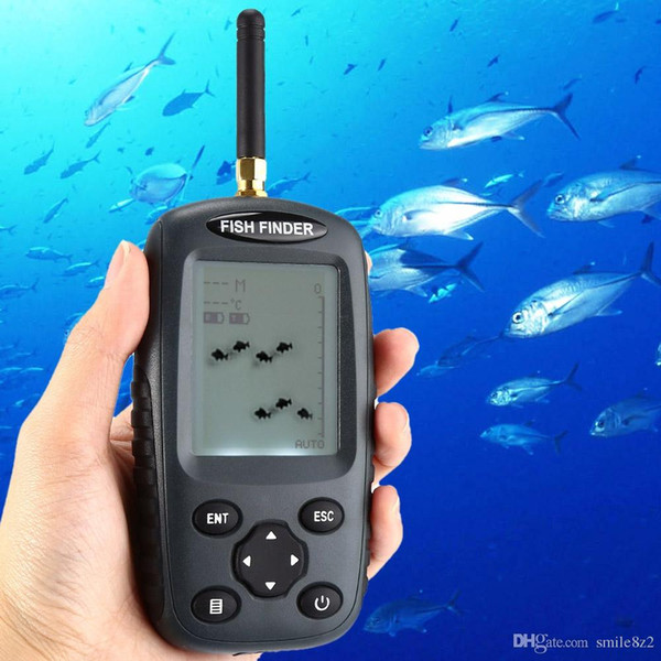 FF998 Wireless Dot Matrix Fish Finder Rechargeable Sonar Sensor Echo Sounder TB