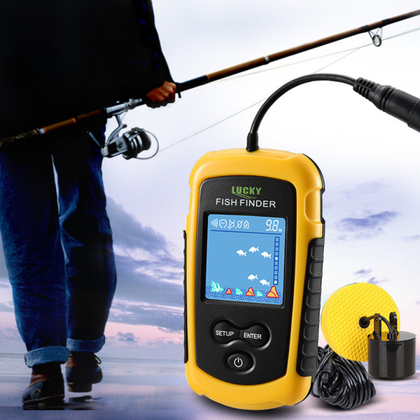 LUCKY FF1108 - 1 Fish Finder Portable Wireless Sonar Sensor Transducer Detector Fish Finder For Outdoor Fishing