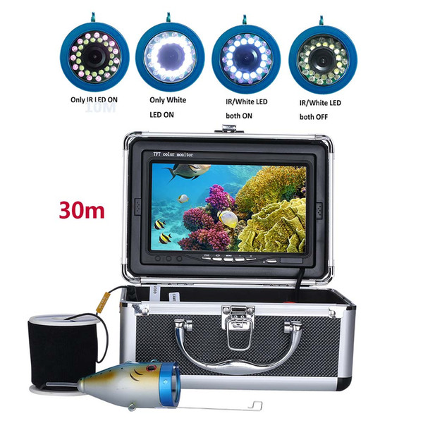 PDDHKK Waterproof Video Underwater Camera 30/50M Fish Finder Underwater Fishing Camera 7inch Monitor For Ice Sea River Fishing