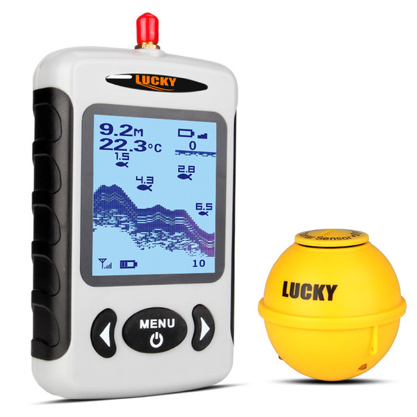 Free Shipping!Lucky Wireless Portable Fish Finder 45M/135FT Sonar Depth Sounder Alarm Ocean River Lake