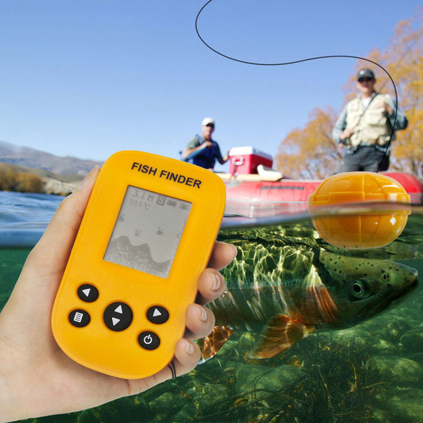 Erchang Portable Wireless Fish Finder Remote Sonar Sensor 36M water depth Fishfinder Alarm Echo Sounder Fishing Finder