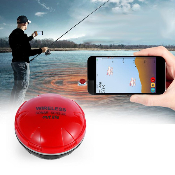 Outlife Portable Wireless Sonar Fish Finder Fishing Sounder Sensor Bluetooth Depth Sea Lake Fish Detect Device For iOS Android