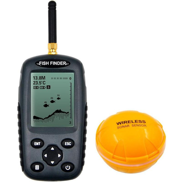 FFW718 Fish Finder Smart Wireless Fish Finder Russian English Rechargeable Dot Matrix Detector Auxiliary Tool