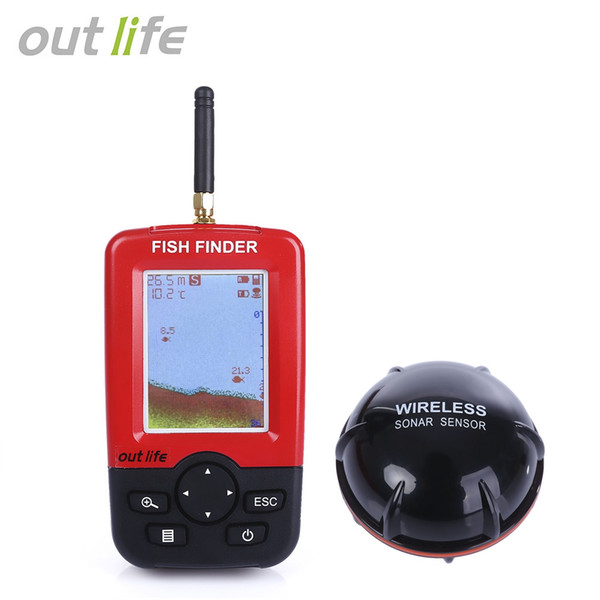 Outlife Smart Portable Fish Finder with Wireless Sonar Sensor for Lake Sea Fishing Fish Finder with 100 M Wireless Sonar Sensor