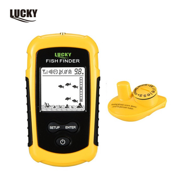 Most Cost-effective Lucky Wireless sonar wireless fish finder Portable Fish Finder FFW1108-1 40M/130FT Depth Sea Lake Fishing Tool