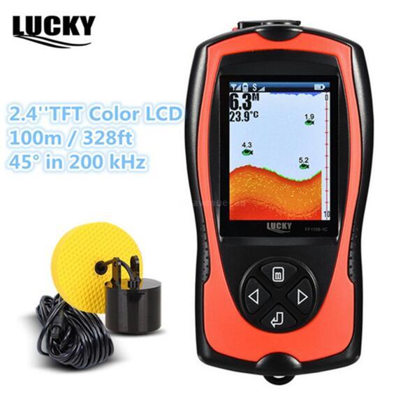 2.4 '' Farb-LCD Fishfinder 100M / 300FT Tiefe verdrahteter Fisch-Detektor