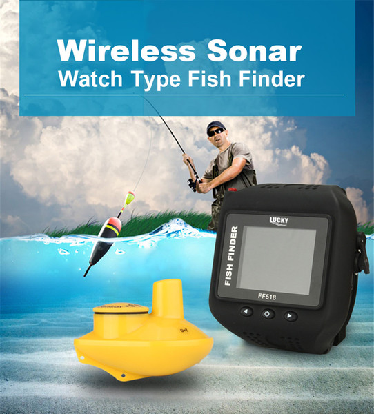 LUCKY FF518 Wireless Sonar Watch Fish Finder Portable Echo Fishing Sounder Lightweight Colored Display LCD Fishfinder 2018 New