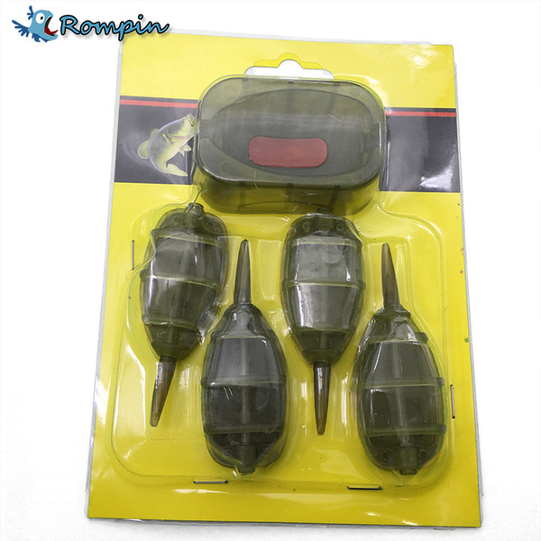 Rompin carp fishing feeder tool 15/20/25/30g Tow Set Carp Fishing Lead Sinker Lures Bait Holder Device