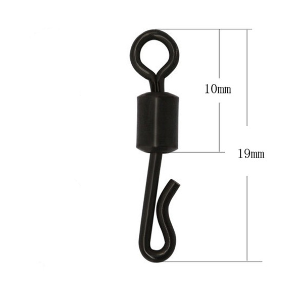 INFOF 200pieces/lot Carp fishing swivels Quick change connector terminal tackle bass fishing swivel carp fishing accessories