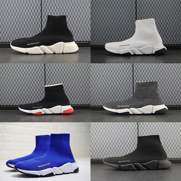 Men women INS balanciaga sock Shoes Paris Famous shoes with white texture sole designer Sock Shoes size 36-45