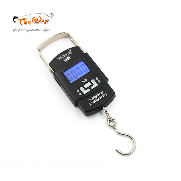 Portable Spring Scale LCD Portable Scales WeigHeng 50kg Mini Largest Fishing Scale Division Value 0.005kg Fishing Tackle Boxes