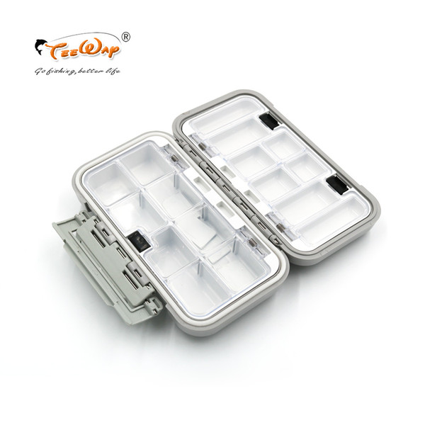 Teeway Lure Fishing Box 24 Compartments Double Layer Fishing Box Plastic Fishing Tackle Box