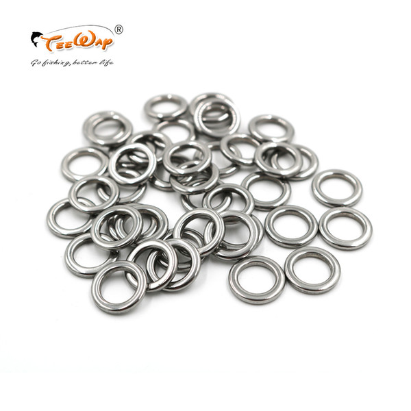 100Pcs/Lot Fishing solid ring Stainless steel fishing lure ring Fishing accessories the best quality 304 stainless steel