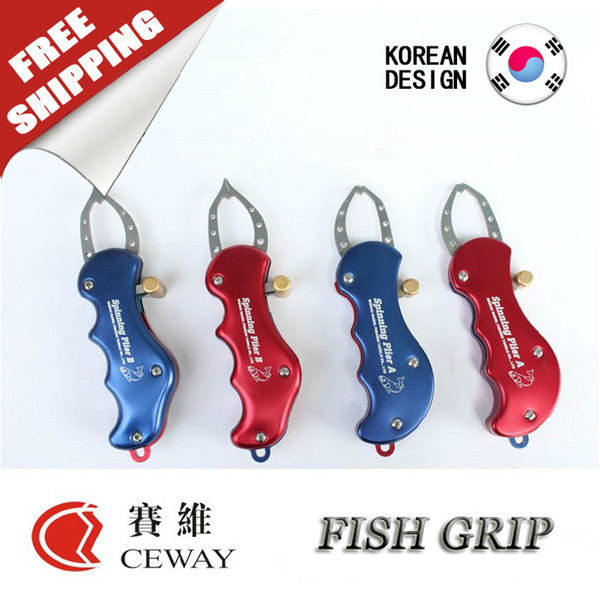 Fish Lip Grip Fishing Gripper Grasper Unhook Plier Pincer Clip Catcher Holder Controller Fishing Tackles Spinning Plier 2017 FREE SHIPPING