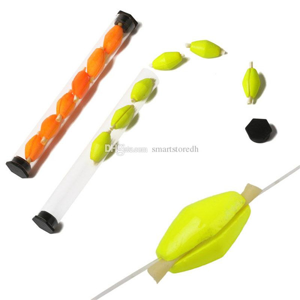 6 Pcs Per Tube Float Foam Strike Indicator For Fly Fishing 2 Colors Plastic Tube F00382 SPDH