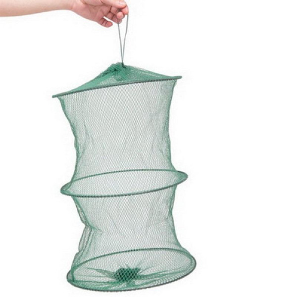 Great Crab fish Crawdad Minnow Fishing Bait Trap Cast Dip Net Cage FM Green F00072 SPDH