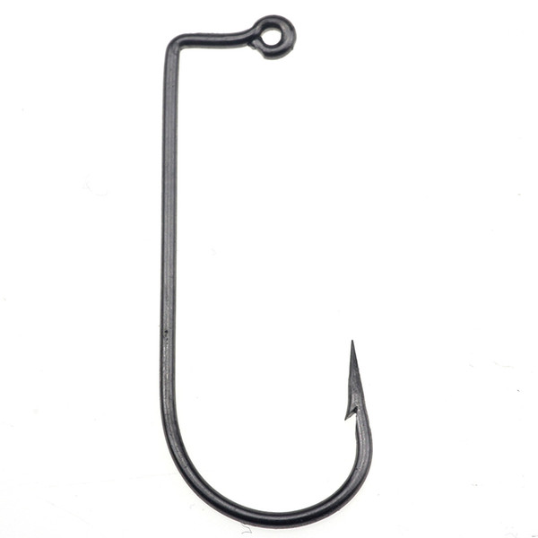 Rompin 100PCS/lot Aberdeen Offset Jig Fishing Hook High Carbon Steel 90 Degree Shank Bent Saltwater Jig Hooks size 6-4/0#