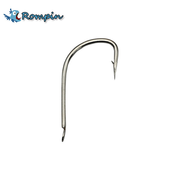 Rompin 100pcs/lot High quanlity fishing hooks High carbon Steel Sharp Barbed white nickle 264 Iseama fishhook carp