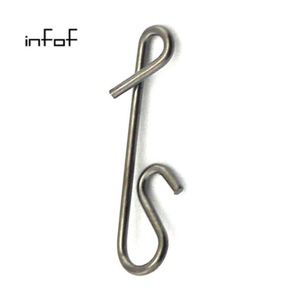 INFOF F6015 200pcs/lot Stainless Fishing Line Wire Fishing Connector Barrel Swivel Accessories Snap Pin Without Knot Tackle Tool Lure Kit