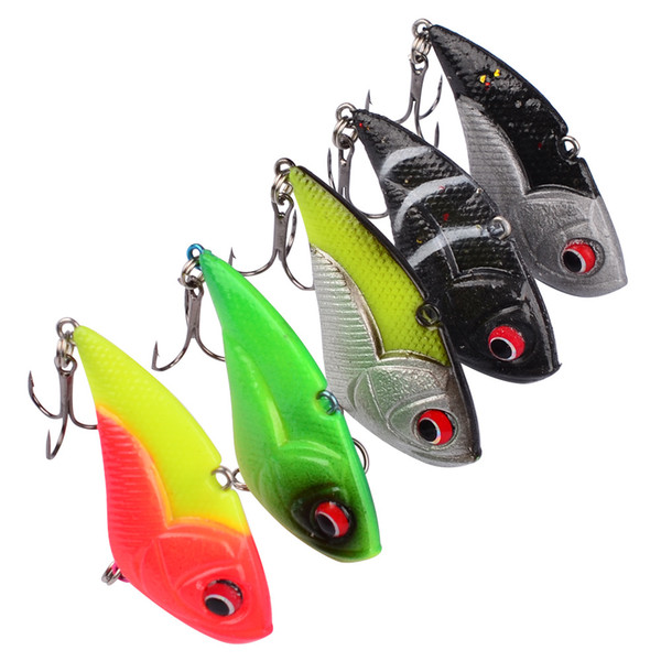 5pcs Plastic Fishing Lures Bass Crankbait Crank Bait Tackle 5cm F00502