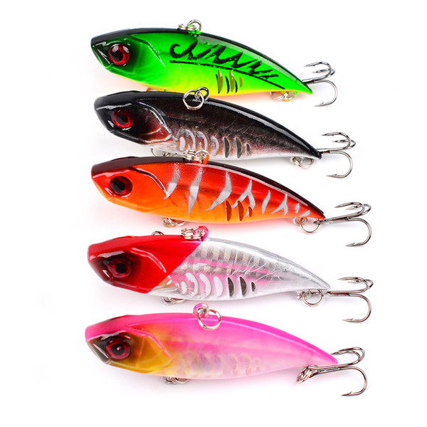 6.5cm 5pcs/Lot Plastic Fishing Lures Bass Crank Bait Spoon Crank Bait Tackle F00500