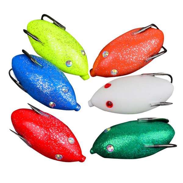 6pcs 6 Colors Soft Lures Fishing Lure Bait Tackle Hook 3/0 Bass 2.5