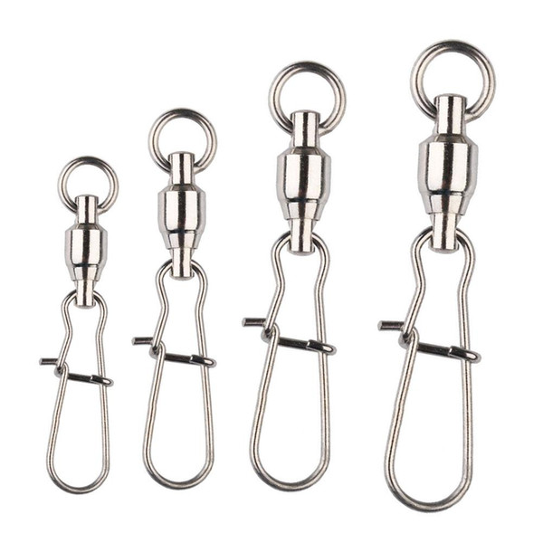 20pcs Ball Bearing Swivels CRANE DUO LOCK SNAP Trolling Rigging Snap Swivels F00195 SPDH