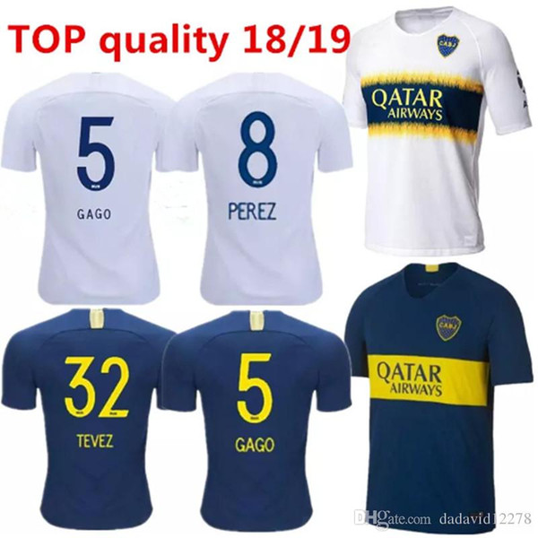 top Quality 2018 2019 Boca Juniors Soccer Jersey BENEDETTO 18 19 Pavon GAGO TEVEZ ABILA Benedetto Cardona HOME AWAY Football shirts