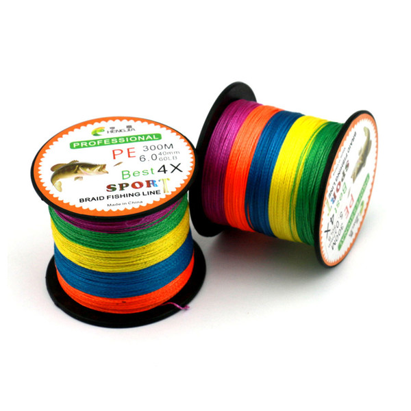 Brand HENGJIA Series 300M 330Yards PE Braided Fishing Line 4 stands 18LB 22LB 28LB 45LB 60LB 80LB Multifilament Fishing Line