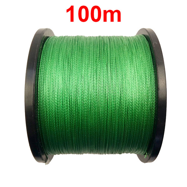 1PC 100m 110 Yards 100% PE Braided Fishing Line Green 4 Strands Braid Multifilament Super Strong Fishing Lines 10LB-45LB