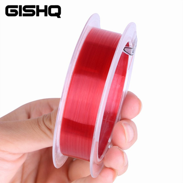 100M Competitive Nylon Fishing Line red/clear two colors Main Line Strand Transparent 9th 0.55mm Sea Fishing Throwing