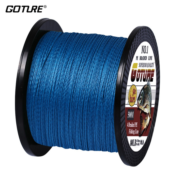 Goture 500m 4 Strands 10-80LB Braided Fishing Line PE Multifilament Braid Lines for Fishing Cord linha multifilamento pesca