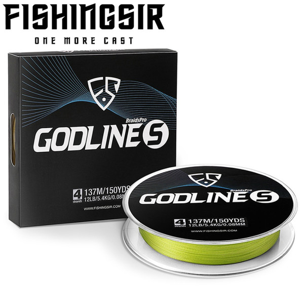 FISHINGSIR GODLINE S 300M 330Yards PE Braided Fishing Line 4 Strands 6 8 10 20 30 40 50LB Multifilament Fishing Line peche carpe