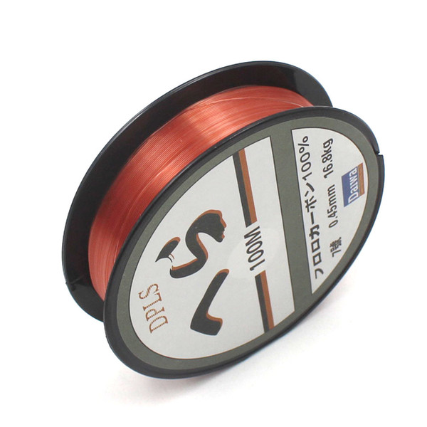 Wine Red Fluorocarbon Daiwa 100m 0.4#/0.10mm~8#/0.47mm Lines Carp Boat Rock fluorocarbon line