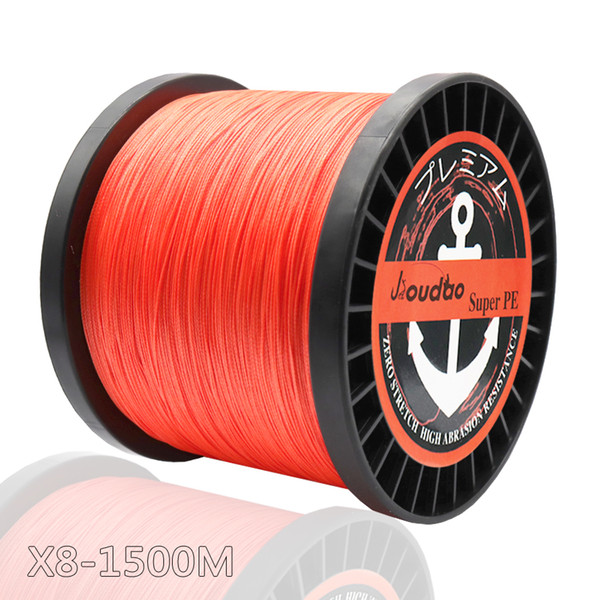 Jioudao Series Braided Fishing Line Sea Saltwater Fishing 8 Strands 8 Colors 1500M 10 15 25 30 35 40 50 60 70 80 100 120 220LB