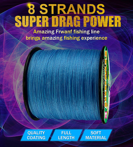 hot sale 8 strands 300 meters 0.10--1mm 6LB-300 LB PE braid fishing line