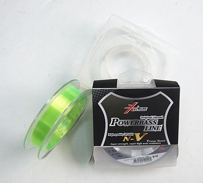 150m Fishing Line Nylon Line Hook Lline Fishing Tackle dia 0.203-0.286mm two color transparent fluorescent green