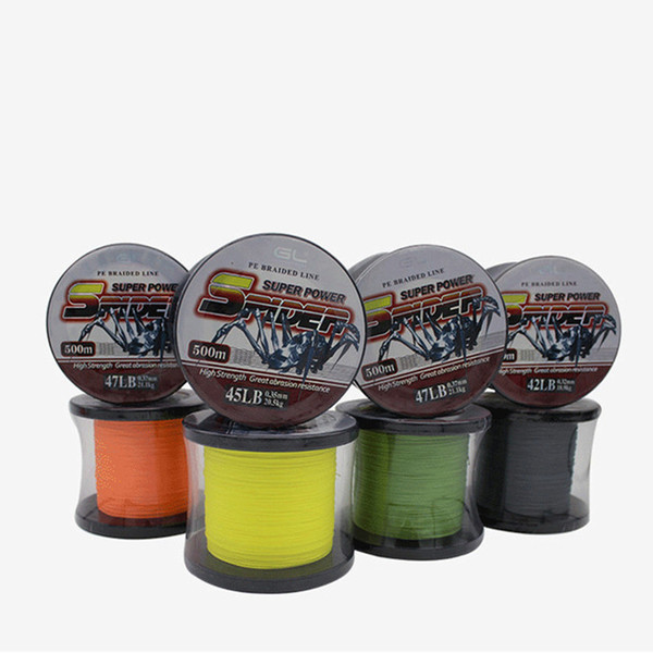 500M SUPER Strong Braid Line High Density 4 Filament PE Fishing Wire Ocean Fishing Line Multi Colors Braided Fishing Line Whole Sale