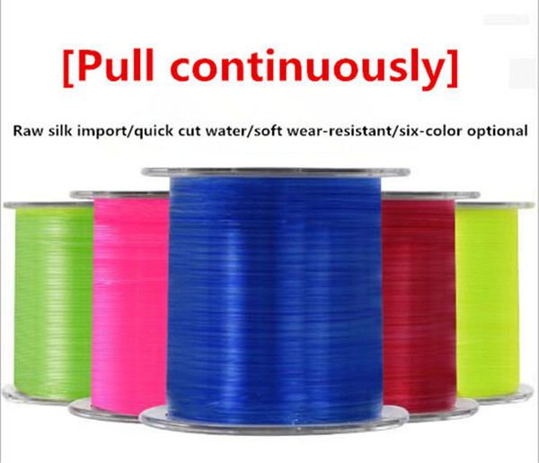 New style biting - resistant fishing line 500 m wear-resistant nylon thread Large tensile variety of wire size Multiple color selection