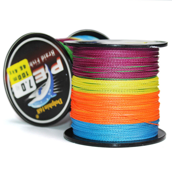 Fishing Lines 4 Braided Wire 100m PE Colorful Braid Line Ocean Lure Long Cast 1.0-8.0#