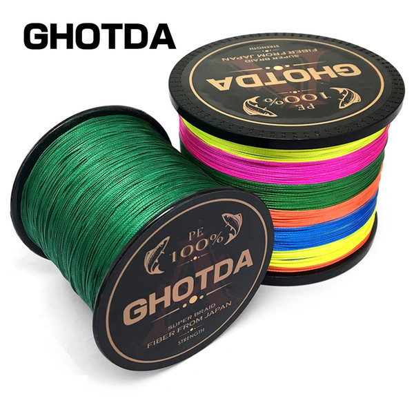 GHOTDA 300M 500M 1000M 8 Strands 4 Strands 18-80LB PE Braided Fishing Wire Fishing Line linhas de pesca pe