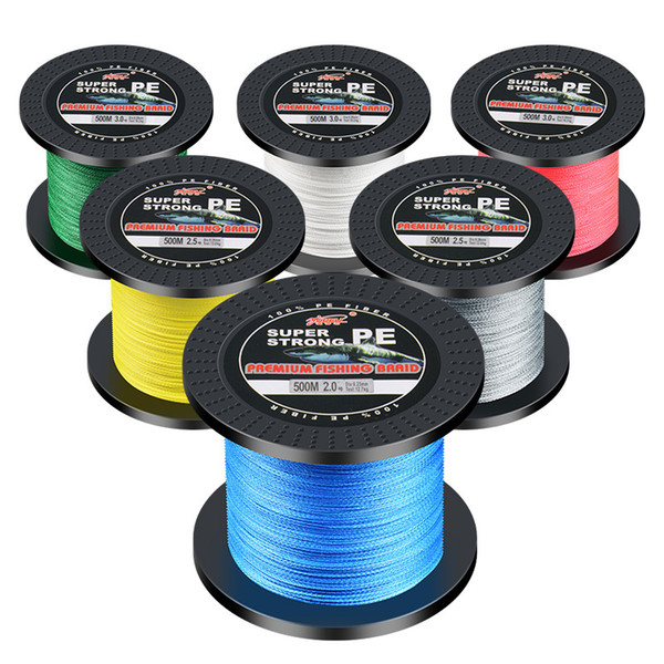 500m PE Fishing Strong Horse Shark Wire Nylon Monofilament Multifunction Wear Resistant Fishing Line Not Easy Stretch Fishing Line 8 Colors