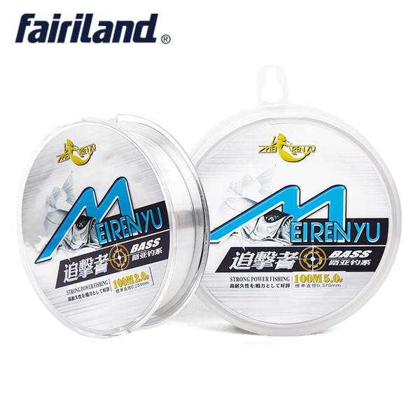 100m/109yd Fluorocarbon fishing line carbon fiber leader line 2-8# 8-35 TestLB monofilament nylon white line Japan imported fishing tackle