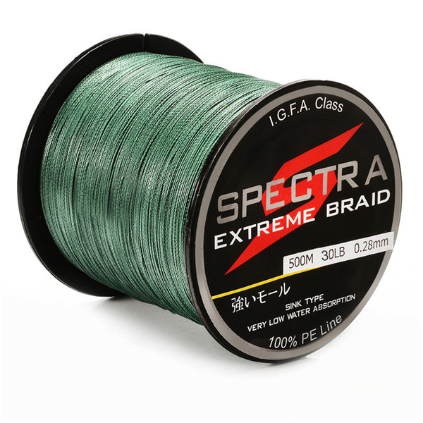 Braided Fishing Line 20LB Test Moss 0.23mm Diameter 500M Length 100% PE Plastic Fishing Line Multi Color