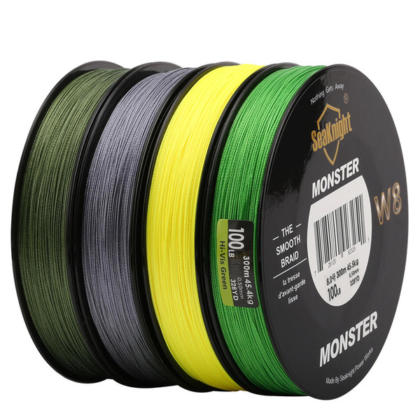 300M 0.8 Mode MONSTER W8 Braided Fishing Lines 8 Weaves Wire Smooth PE Multifilament Line 0.8 X178