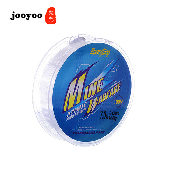 Fishing Leader 100M Nylon Line Fluorocarbon Fishing Line Coated Braid Multifilament Fly Fishing Line jooyoo Brand