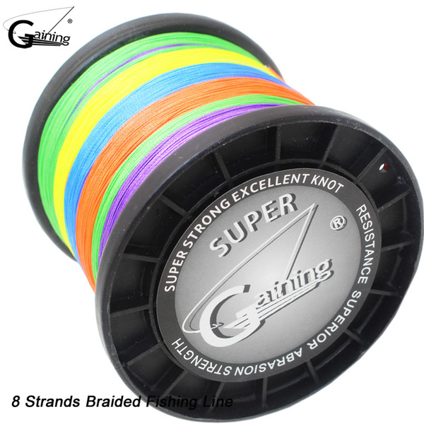 Gaining 8 Strands Braided Fishing Line 1000m Multicolor Japan Super Strong Multifilament Fishing Line 30LB 40LB 85Lb 128LB 200LB