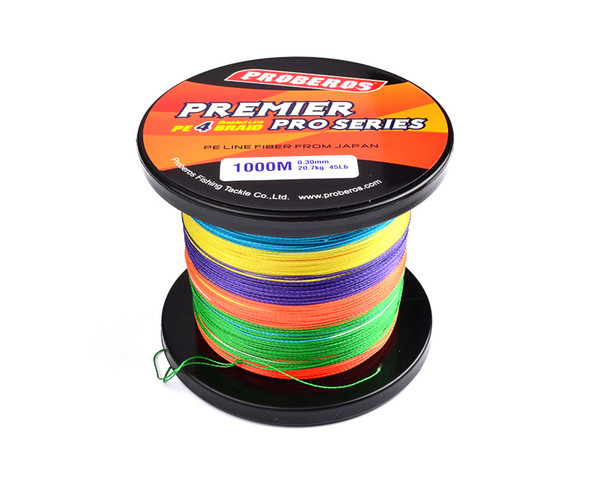 1000M super power fishing line 4 braid multifilament strong colorful fish line 6LB-100LB 1000M 4 braided fishing line gear